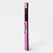 eenvoudige minimale witte monogram roze glitters w Case-Mate iPhone case (Achterkant/links)
