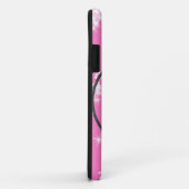 eenvoudige minimale witte monogram roze glitters w Case-Mate iPhone case (Achterkant/rechts)