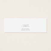 Eenvoudige minimale witte oorbel display kaart (Achterkant)