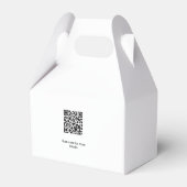 Eenvoudige minimale witte zwarte klassieker Edi Ba Bedankdoosjes (Achterkant)