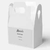 Eenvoudige minimale witte zwarte klassieker Edi Ba Bedankdoosjes (Geopend)