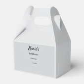 Eenvoudige minimale witte zwarte klassieker Edi Ba Bedankdoosjes (Voorkant Zijde)