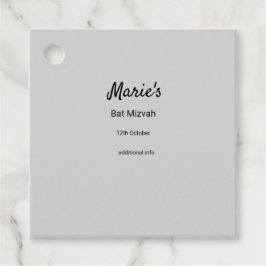 Eenvoudige minimale witte zwarte klassieker Edi Ba Bedankjes Labels