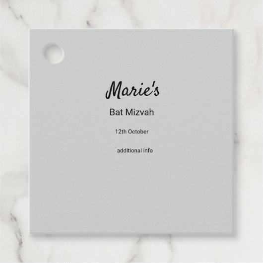 Eenvoudige minimale witte zwarte klassieker Edi Ba Bedankjes Labels (Voorkant)