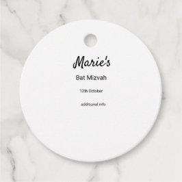 Eenvoudige minimale witte zwarte klassieker Edi Ba Bedankjes Labels