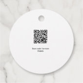 Eenvoudige minimale witte zwarte klassieker Edi Ba Bedankjes Labels (Achterkant)