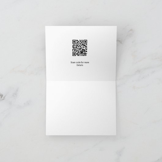 Eenvoudige minimale witte zwarte klassieker Edi Ba Bedankkaart (Binnen)