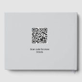 Eenvoudige minimale witte zwarte klassieker Edi Ba Gastenboek (Achterkant)