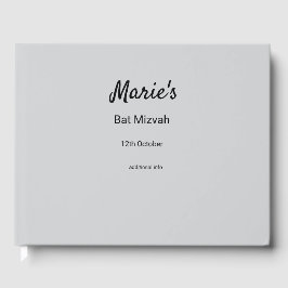 Eenvoudige minimale witte zwarte klassieker Edi Ba Gastenboek