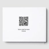 Eenvoudige minimale witte zwarte klassieker Edi Ba Gastenboek (Achterkant)