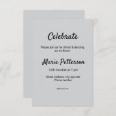 Eenvoudige minimale witte zwarte klassieker Edi Ba Informatiekaartje (Voorkant / Achterkant)