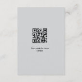 Eenvoudige minimale witte zwarte klassieker Edi Ba Informatiekaartje (Achterkant)