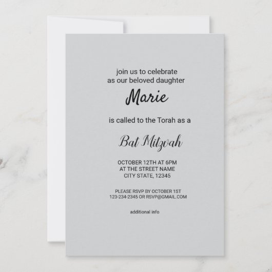 Eenvoudige minimale witte zwarte klassieker Edi Ba Kaart (Voorkant)