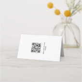 Eenvoudige minimale witte zwarte klassieker Edi Ba Plaatskaartje (Achterkant)