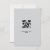 Eenvoudige minimale witte zwarte klassieker Edi Ba Save The Date (Achterkant)