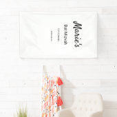 Eenvoudige minimale witte zwarte klassieker Edi Ba Spandoek (Insitu)