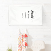 Eenvoudige minimale witte zwarte klassieker Edi Ba Spandoek (Insitu)