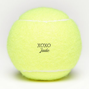 Eenvoudige minimale xoxo liefde voeg je tekst naam tennisballen