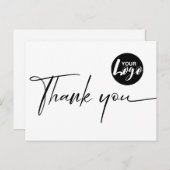 Eenvoudige minimale zakelijke dank briefkaart (Voorkant / Achterkant)
