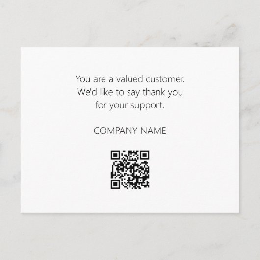 Eenvoudige minimale zakelijke dank briefkaart (Achterkant)