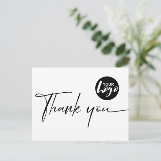 Eenvoudige minimale zakelijke dank briefkaart (Staand voorkant)