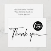 Eenvoudige Minimale Zakelijke Dankjewel Briefkaart (Voorkant / Achterkant)