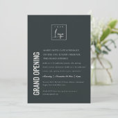 Eenvoudige minimale zakelijke, grote opening Logo Bedankkaart (Staand voorkant)