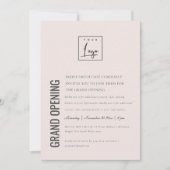 Eenvoudige minimale zakelijke, grote opening Logo Bedankkaart (Voorkant)