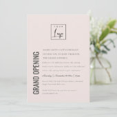 Eenvoudige minimale zakelijke, grote opening Logo Bedankkaart (Staand voorkant)