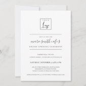 Eenvoudige minimale zakelijke, grote opening Logo Bedankkaart (Voorkant)