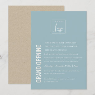 Eenvoudige minimale zakelijke, grote opening Logo Bedankkaart