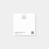 *~* Eenvoudige minimale zakelijke Logo AP8 QR Post-it® Notes (Voorkant)
