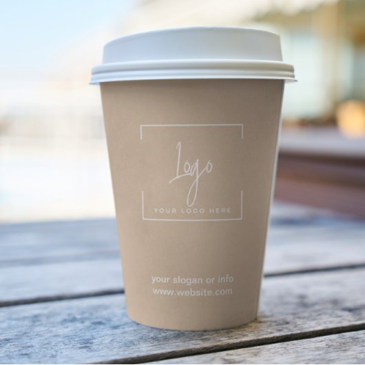 Eenvoudige minimale zakelijke Logo | Ondernemingen Papieren Bekers