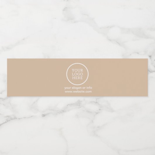 Eenvoudige minimale zakelijke Logo | Ondernemingen Waterfles Etiket (Enkel label)