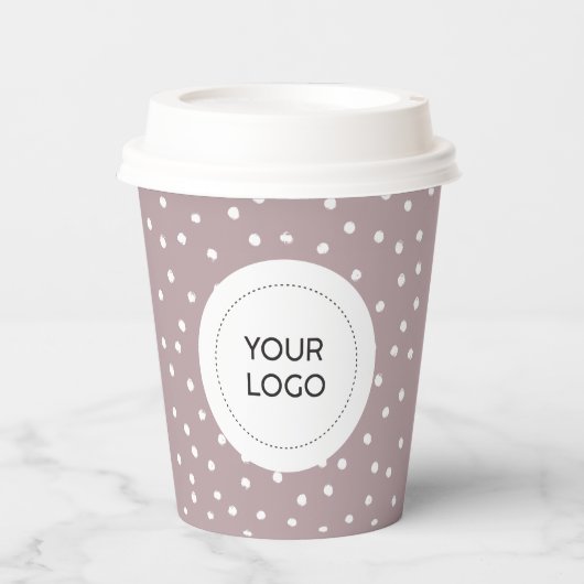 Eenvoudige minimale zakelijke Logo Papieren Bekers (Voorkant)