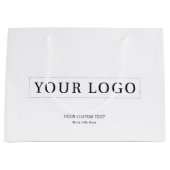 Eenvoudige minimale zakelijke Logo papieren boodsc Groot Cadeauzakje (Voorkant)