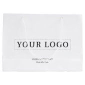 Eenvoudige minimale zakelijke Logo papieren boodsc Groot Cadeauzakje (Achterkant)