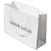 Eenvoudige minimale zakelijke Logo papieren boodsc Groot Cadeauzakje (Achterkant Gekanteld)