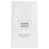 Eenvoudige minimale zakelijke Logo papieren boodsc Klein Cadeauzakje (Voorkant)