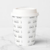 Eenvoudige minimale zakelijke Logo-patroonkoffie Papieren Bekers (Links)