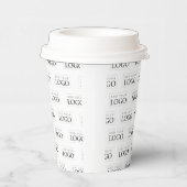 Eenvoudige minimale zakelijke Logo-patroonkoffie Papieren Bekers (Rechts)