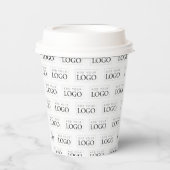 Eenvoudige minimale zakelijke Logo-patroonkoffie Papieren Bekers (Voorkant)