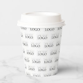 Eenvoudige minimale zakelijke Logo-patroonkoffie Papieren Bekers