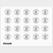 Eenvoudige minimale zakelijke Logo Ronde Sticker (Vel)