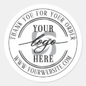 Eenvoudige minimale zakelijke Logo Ronde Sticker (Voorkant)