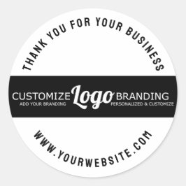 Eenvoudige minimale zakelijke Logo van Elegant Ronde Sticker