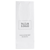 Eenvoudige minimale zakelijke Logo wijnpapieren za Wijn Cadeautas (Achterkant)