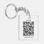 Eenvoudige minimale zakelijke QR-code Sleutelhanger (Voorkant Links)
