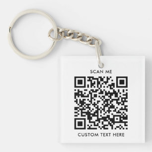 Eenvoudige minimale zakelijke QR-code Sleutelhanger