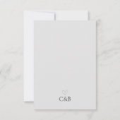 Eenvoudige minimale zwart-wit foto Sla de datum op (Achterkant)